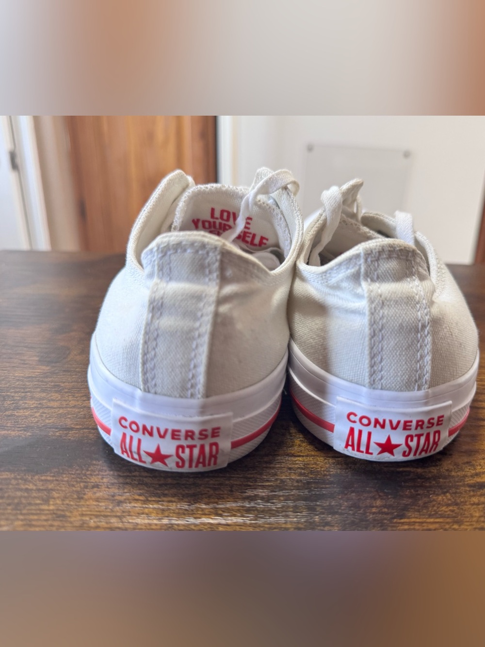 Converse Chuck Taylor All Star Low "Love Fearlessly" Sneakers White Size 10 - Picture 11 of 12